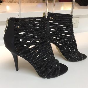 Black Sparkle Stretch Bootie